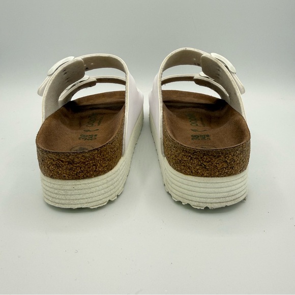 Birkenstock Papillio Platform Arizona Sandals Size 38 White - Picture 11 of 16